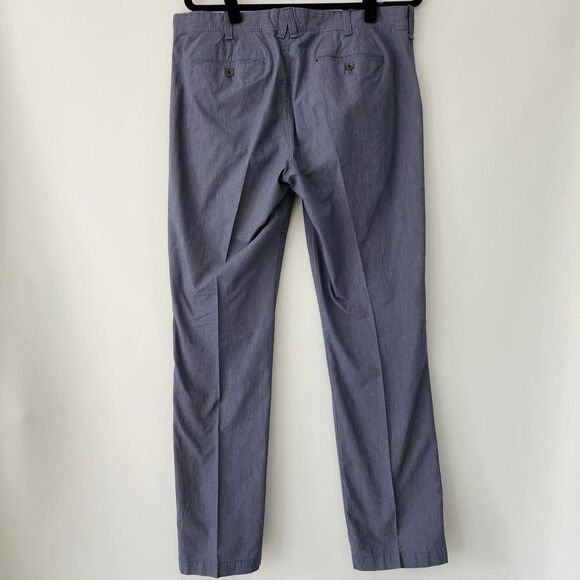 Express Slim Fit Blue Pants flat front mens size 34x32 - Picture 3 of 5